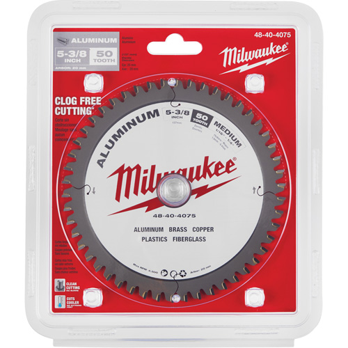 Lame de scie circulaire, 5-3/8", 50 dents, Pour Non ferreux - Milwaukee 48-40-4075