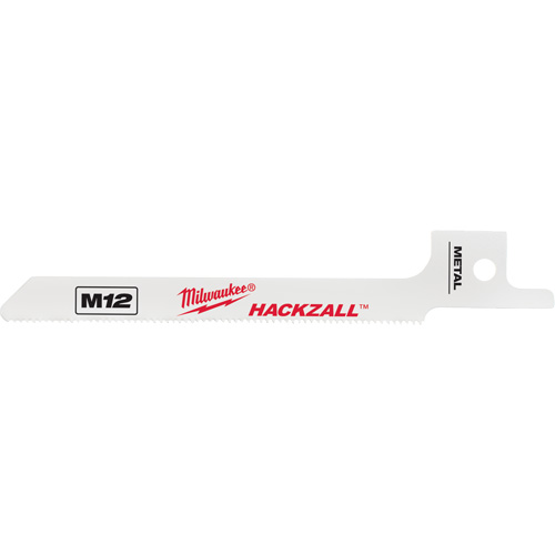 Lame de scie &agrave; d&eacute;couper le bois M12 Hackzall, Bim&eacute;tal, 12 Dents par pouce, 3-1/2" lo x 5/16" la - Milwaukee 49-00-5324