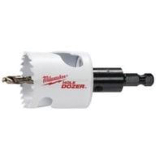 Hole Dozer Hole Saw with Arbor, 1-3/4", 1-5/8" Depth of Cut, Bi-Metal - Milwaukee 49-56-9666