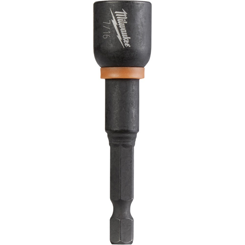 Tourne-&eacute;crou Shockwave Impact Duty, Embout 1/4", Prise 7/16", 2-9/16" lo, Magn&eacute;tique - Milwaukee 49-66-4736