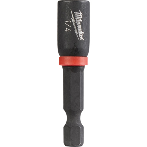 Shockwave Impact Duty Nutsetter, 1/4" Tip, 1/4" Drive, 1-7/8" L, Magnetic - Milwaukee 49-66-4702