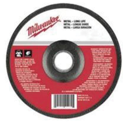 Grinding Wheel, 6" x 1/4", 7/8" Arbor, Aluminum Oxide, Type 27 - Milwaukee 49-94-6340