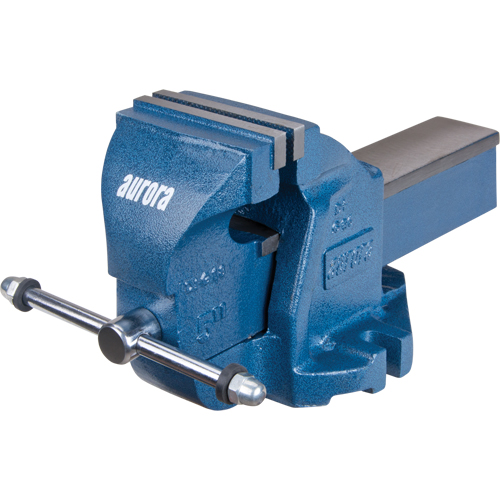 Heavy-Duty Bench Vise, 5" Jaw Width, 3-3/10" Throat Depth - Aurora Tools 