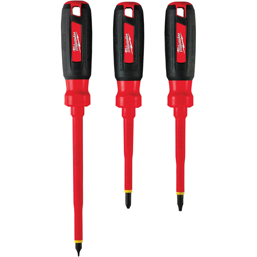 Trousse de tournevis isol&eacute;s, 1000 V, 3 Mcx - Milwaukee 48-22-2202