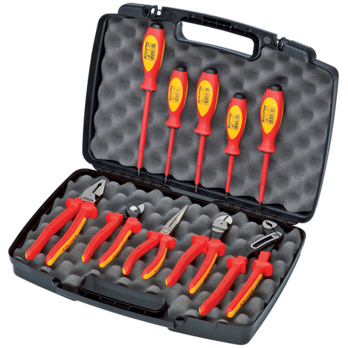 Ensemble d'outils isol&eacute;s, 1000 V, 10 M - Knipex 9K 98 98 30 US