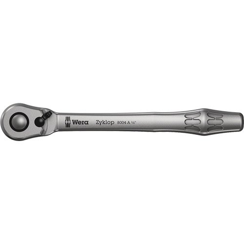 Rochet en m&eacute;tal Zyklop 1/4 m&eacute;trique a/interrupteur &agrave; levier, Prise de 1/4", Poign&eacute;e Ordinaire - Wera Tools 05004004001