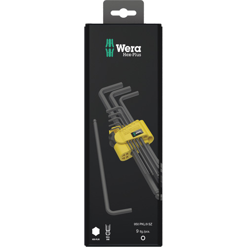 Jeu de cl&eacute;s hexagonales Plus, 9 mcx, Imp&eacute;rial - Wera Tools 05133180001