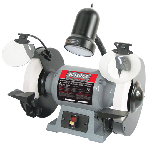 Bench Grinder, 8" Wheel Diameter, 1/2 HP, 1750 RPM - King Canada KC-895LS