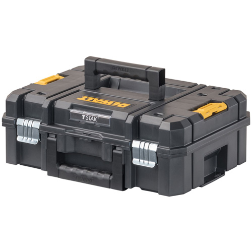 TSTAK&reg; II Tool Box with Flat Top, 17-1/4" x 13" x 6-3/8", Black - DEWALT DWST17807