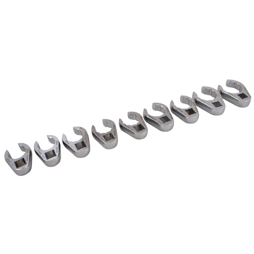 Wrench Set, Crowfoot, 9 Pieces, Metric - Gray Tools 65909