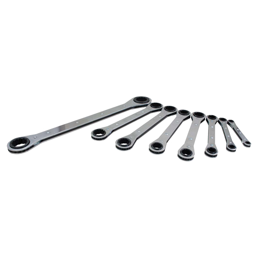 Wrench Set, Ratcheting Box, 8 Pieces, Imperial - Gray Tools 5008LR