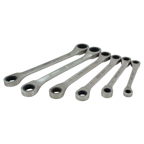 Wrench Set, Ratcheting Box, 4 Pieces, Imperial - Gray Tools 59704A