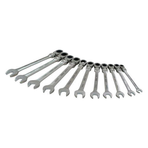 Wrench Set, Combination, 11 Pieces, Metric - Gray Tools 59811A