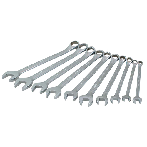 Wrench Set, Combination, 10 Pieces, Metric - Gray Tools MC210