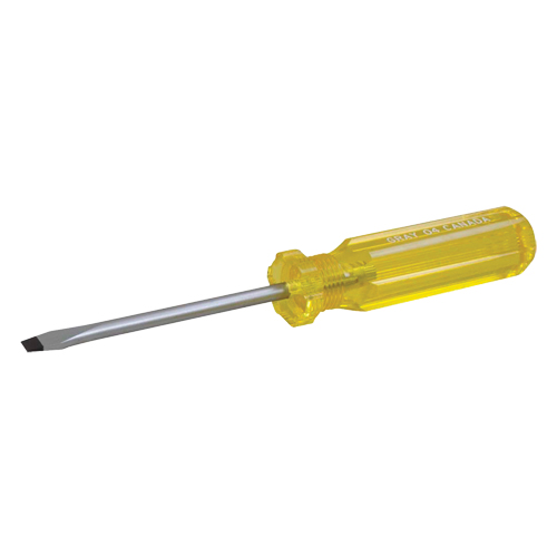 Slotted Screwdriver, 1/8", 2" L, Plastic Handle - Gray Tools 00AA