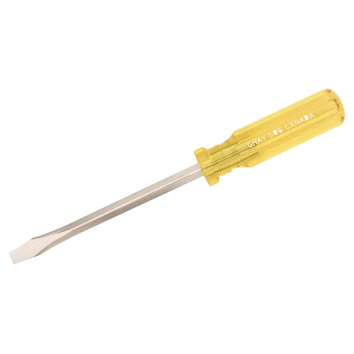 Tournevis fendu, 1/4", 6-3/4" lo, Prise Plastique - Gray Tools S03
