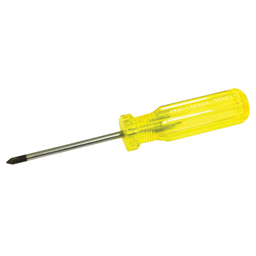 Phillips Screwdriver, #1, 6-3/4" L, Plastic Handle - Gray Tools 50103