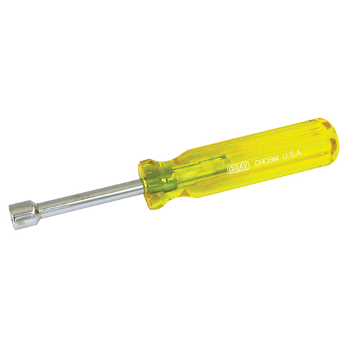 Nut Driver, 9 mm Drive, 6-3/4" L, Non Magnetic - Gray Tools CH09M