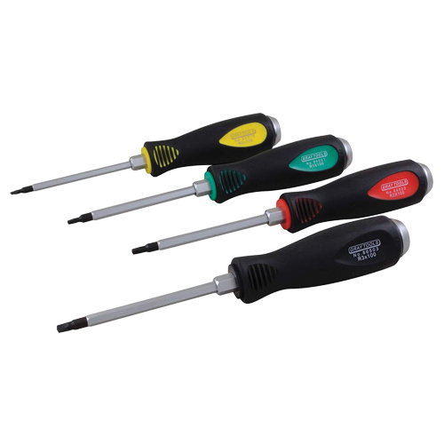 Square Recess Screwdriver Set, 4 Pcs. - Gray Tools 5693A