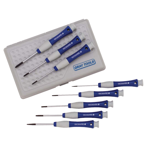 Precision Screwdriver Set, 8 Pcs. - Gray Tools 86980