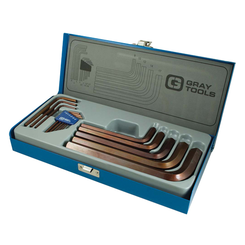 Hex Key Set, 15 Pcs., Metric - Gray Tools 697115