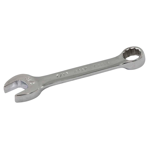 Cl&eacute; mixte courte, 12 pans, 7/16", Fini Chrome - Gray Tools 63214