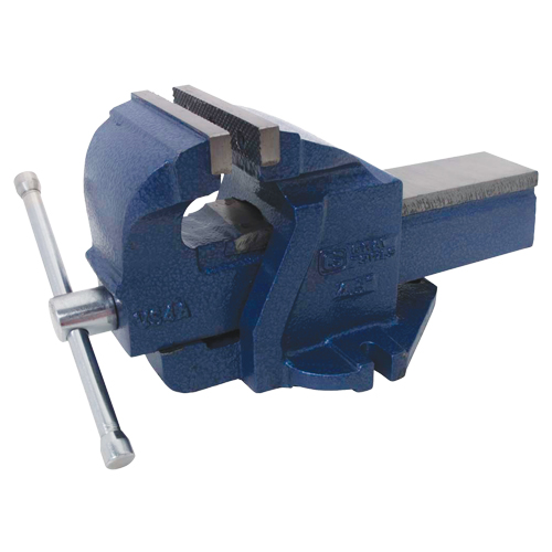 Ductile Iron Mechanics Bench Vise, 4-1/2" Jaw Width, 2-3/5" Throat Depth - Gray Tools VS4A
