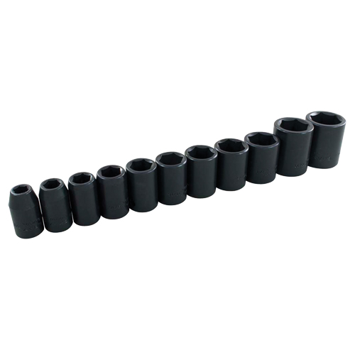 Jeu de douilles, 11 Mcx, Chocs, Prise de 1/2" - Gray Tools P11T