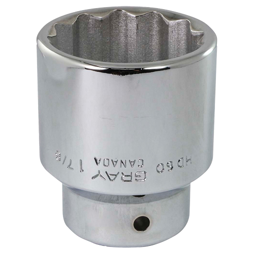 Socket, 1-5/8", 3/4" Drive, 12 Points - Gray Tools HD52