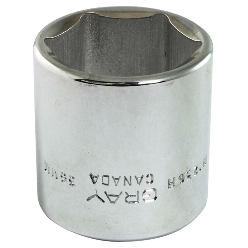 Socket, 13 mm, 1/2" Drive, 6 Points - Gray Tools M1213H