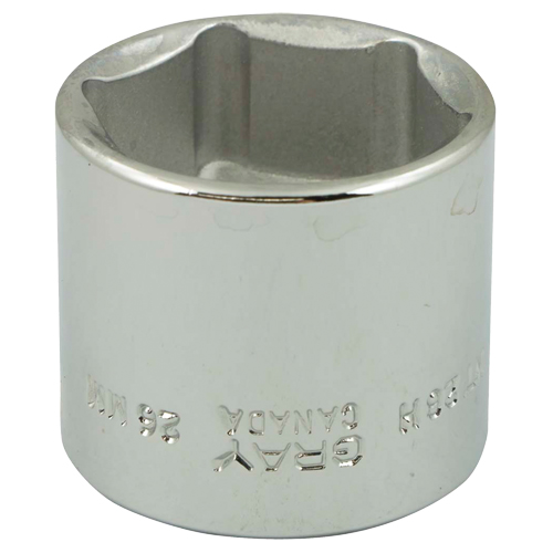 Socket, 19 mm, 3/8" Drive, 6 Points - Gray Tools MT19H