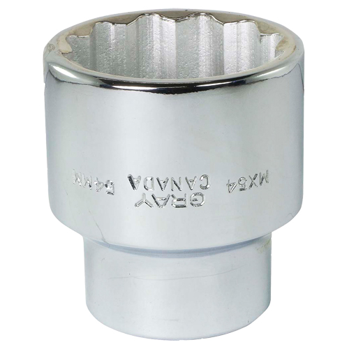 Socket, 54 mm, 1" Drive, 12 Points - Gray Tools MX54
