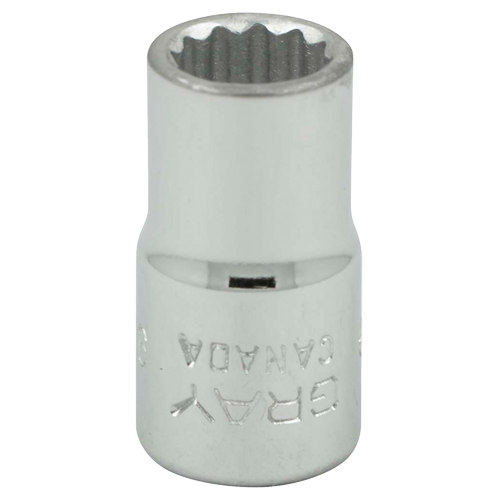 Socket, 9/32", 1/4" Drive, 12 Points - Gray Tools V109