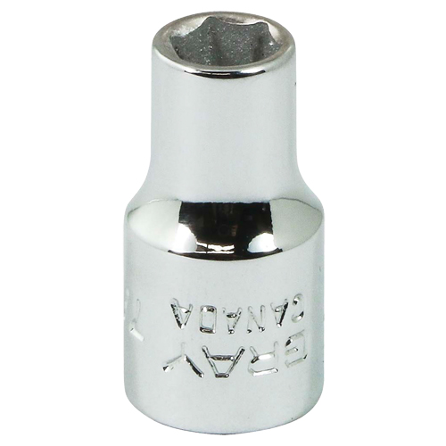 Socket, 7/32", 1/4" Drive, 6 Points - Gray Tools V7