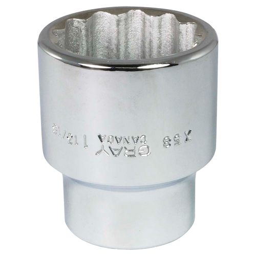 Socket, 1-13/16", 1" Drive, 12 Points - Gray Tools X58