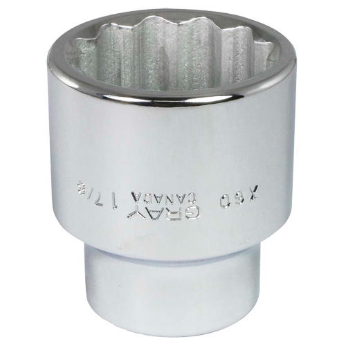 Douille, 1-7/8", Prise 1", 12 pans - Gray Tools X60