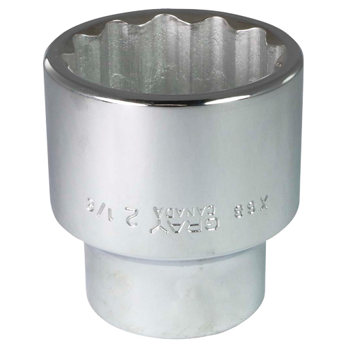Socket, 2-1/8", 1" Drive, 12 Points - Gray Tools X68