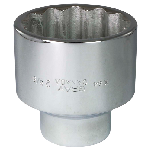 Socket, 2-5/8", 1" Drive, 12 Points - Gray Tools X84