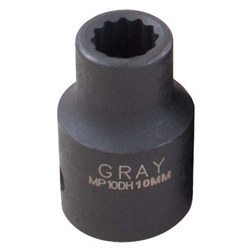 Douille, Chocs, 24 mm, Prise 1/2", 12 pans - Gray Tools MP24DH