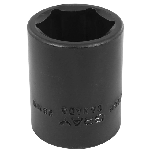 Socket, Impact, 28 mm, 1/2" Drive, 6 Points - Gray Tools MP28H