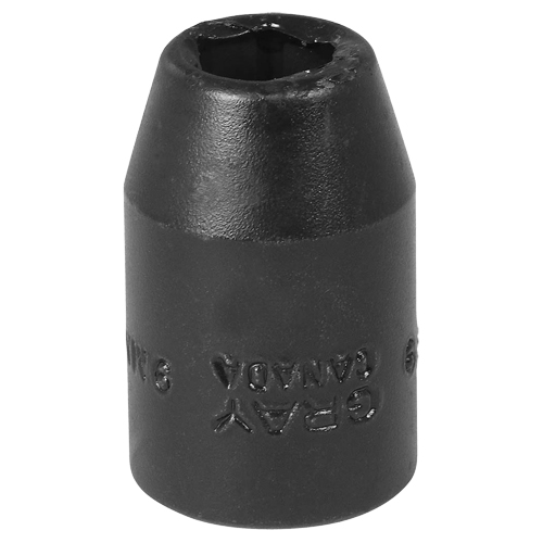 Socket, Impact, 9 mm, 3/8" Drive, 6 Points - Gray Tools MTP9