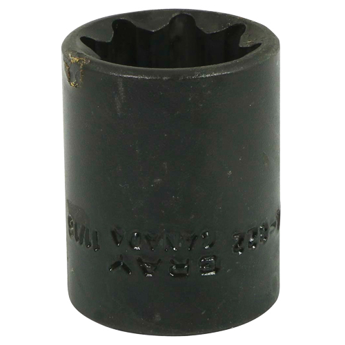 Socket, Impact, 11/16", 1/2" Drive, 8 Points - Gray Tools P4-822
