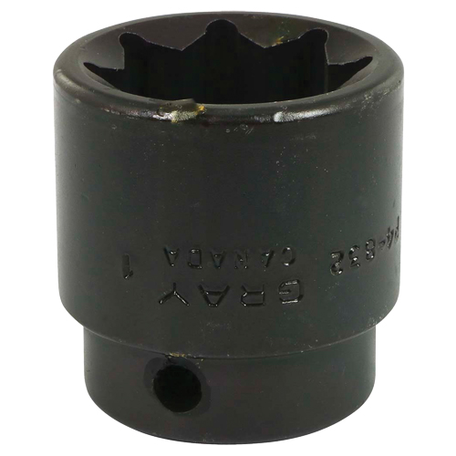 Socket, Impact, 1", 1/2" Drive, 8 Points - Gray Tools P4-832