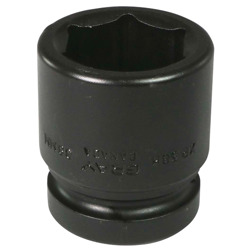 Socket, Impact, 38 mm, 1" Drive, 6 Points - Gray Tools XP38H