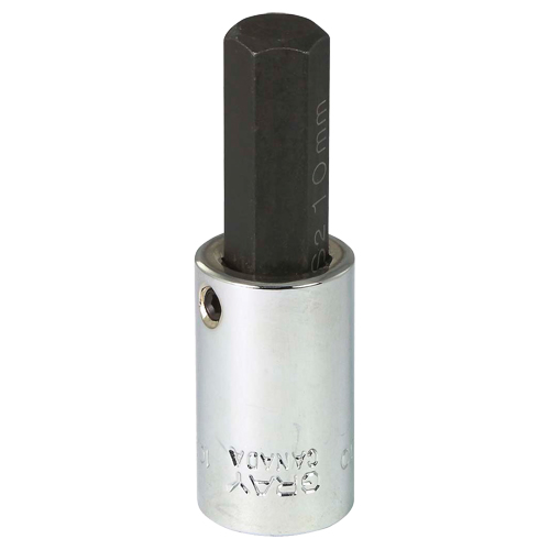 Bit Socket, 10 mm x 2-1/5" L, 3/8" Drive - Gray Tools MTW10