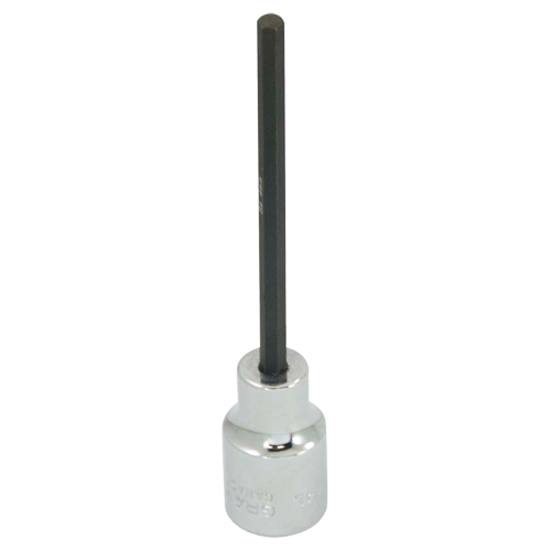 Extra Long Bit Socket, 4 mm x 4" L, 3/8" Drive - Gray Tools MTW4L