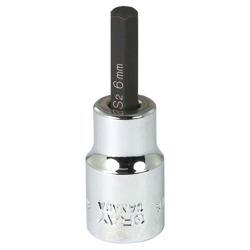 Bit Socket, 6 mm x 2" L, 3/8" Drive - Gray Tools MTW6