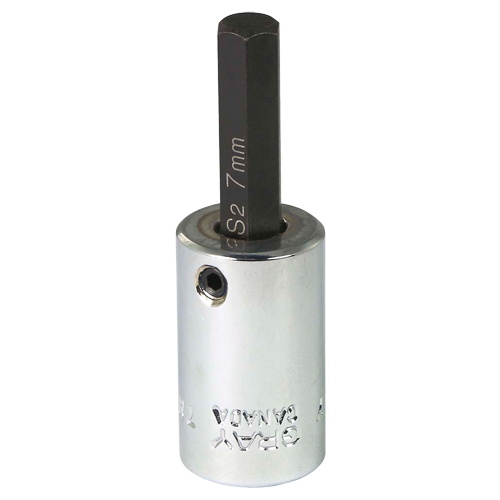 Bit Socket, 7 mm x 2-1/4" L, 3/8" Drive - Gray Tools MTW7