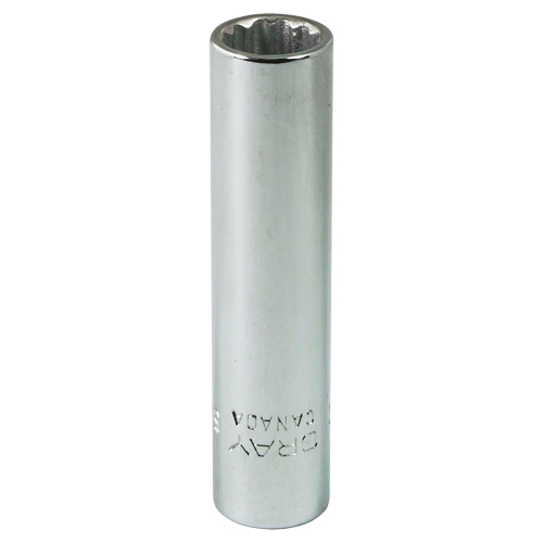 Socket, 5/16", 1/4" Drive, 12 Points - Gray Tools VL110