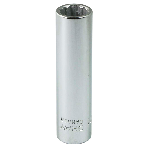 Socket, 11/32", 1/4" Drive, 12 Points - Gray Tools VL111